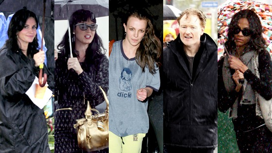 Courteney Cox, Katy Perry, Britney Spears, Conan O'Brien, Zoe Saldana