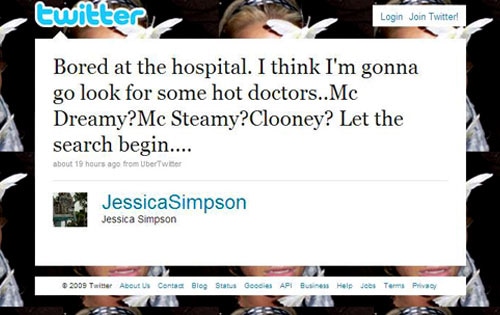 Jessica Simpson, Twitter