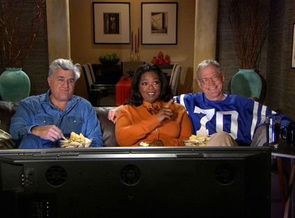 Oprah Winfrey, David Letterman, Jay Leno