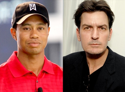Tiger Woods, Charlie Sheen