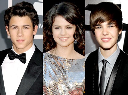 Nick Jonas, Selena Gomez, Justin Bieber