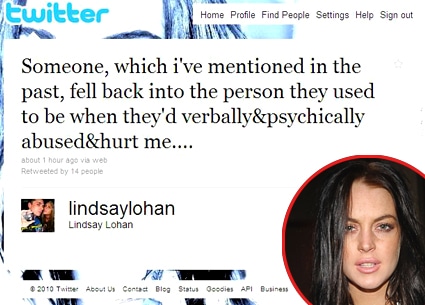 Lindsay Lohan, Twitter