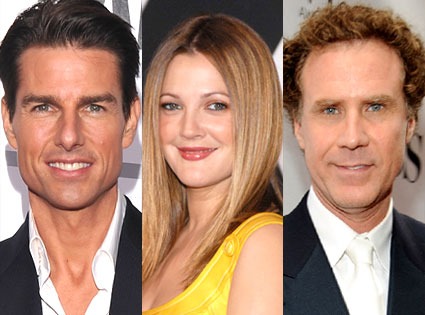 Will Ferrell, Drew Barrymore, Tom Cruise