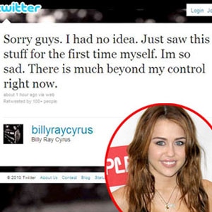 Billy Ray Cyrus, Twitter, Miley Cyrus