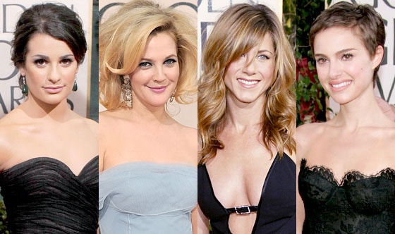 Lea Michele, Drew Barrymore, Jennifer Aniston, Natalie Portman