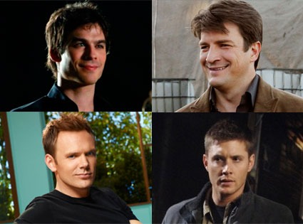 Nathan Fillion, Castle, Ian Somerhalder, The Vampire Diaries, Joel McHale, Community,  Jensen Ackles, Supernatural
