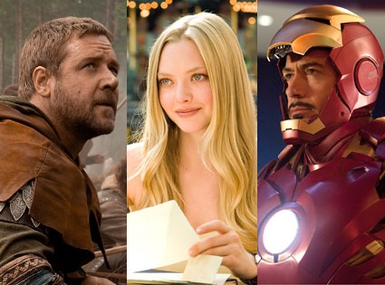 Russell Crowe, Robin Hood, Iron Man 2, Robert Downey Jr., Letters to Juliet, Amanda Seyfried