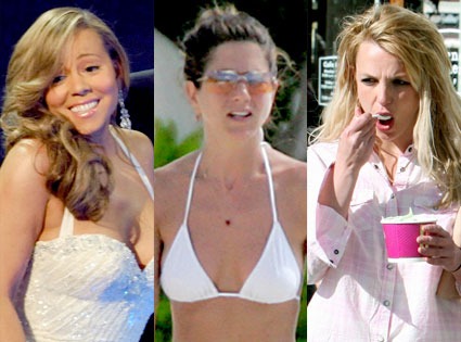 Mariah Carey, Jennifer Aniston, Britney Spears