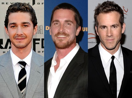 Christian Bale, Ryan Reynolds, Shia LaBeouf