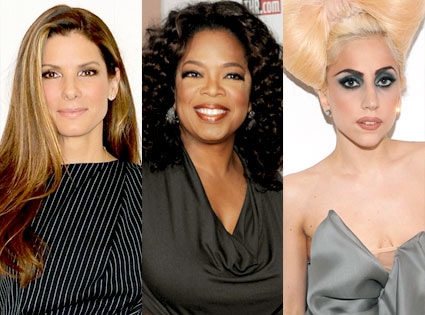 Sandra Bullock, Oprah Winfrey, Lady Gaga