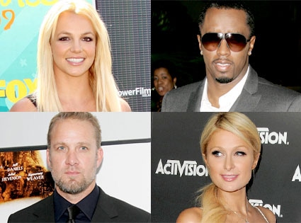 Britney Spears, Sean 'Diddy' Combs, Jesse James, Paris Hilton