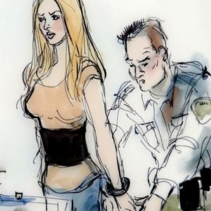 Lindsay Lohan, Court Sketch