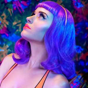 Katy Perry Sets Her Blue Wig on Fire