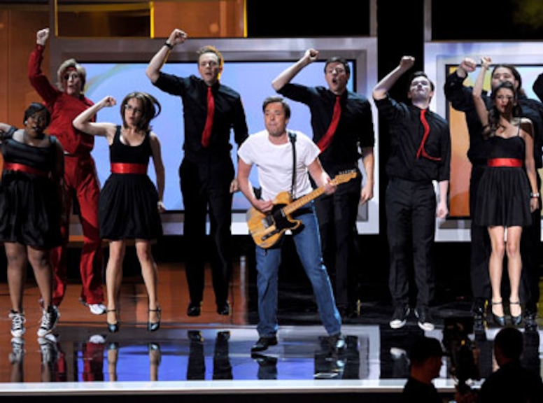 Amber Riley, Jane Lynch, Tina Fey, Joel McHale, Jimmy Fallon, Cory Monteith, Chris Colfer, Jorge Garcia, Nina Dobrev, and Jon Hamm