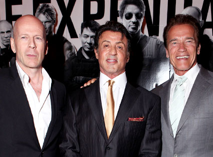 Bruce Willis, Sylvester Stallone & Arnold Swarzenegger from Movie ...