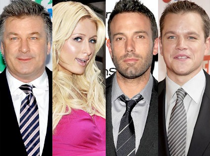 Alec Baldwin, Paris Hilton, Ben Affleck, Matt Damon