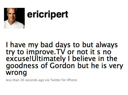 Eric Ripert, Twitter