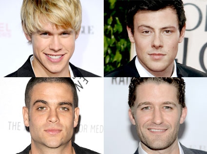 Chord Overstreet, Cory Monteith, Mark Salling, Matthew Morrison