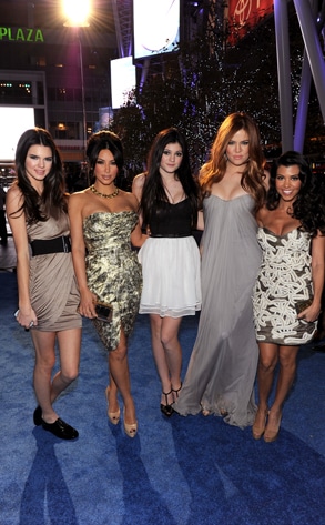 Kendall Jenner, Kim Kardashian, Kylie Jenner, Khloe Kardashian Odom, Frazer Harrison/Getty Images for PCA Kourtney Kardashian