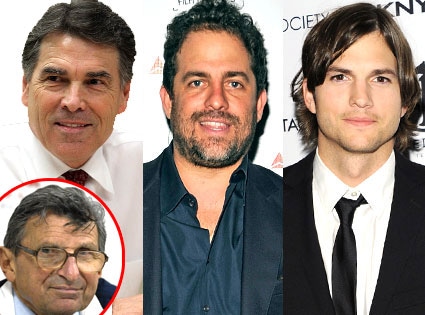 Ashton Kutcher, Rick Perry, Brett Ratner, Joe Paterno