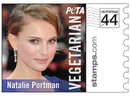 Photos from PETA s Postage Stamps Hot Hollywood Vegetarians