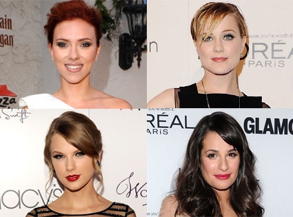 Taylor Swift, Lea Michele, Scarlett Johansson, Evan Rachel Wood