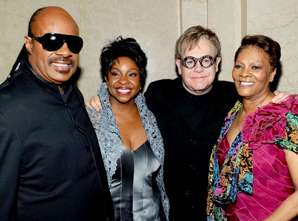 Stevie Wonder, Gladys Knight, Elton John & Dionne Warwick from New ...