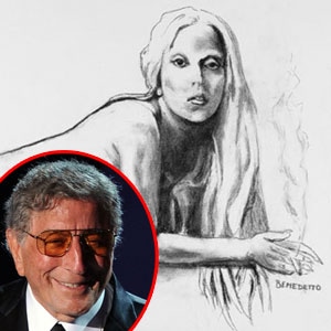 Lady Gaga Ebay Drawing, Tony Bennett