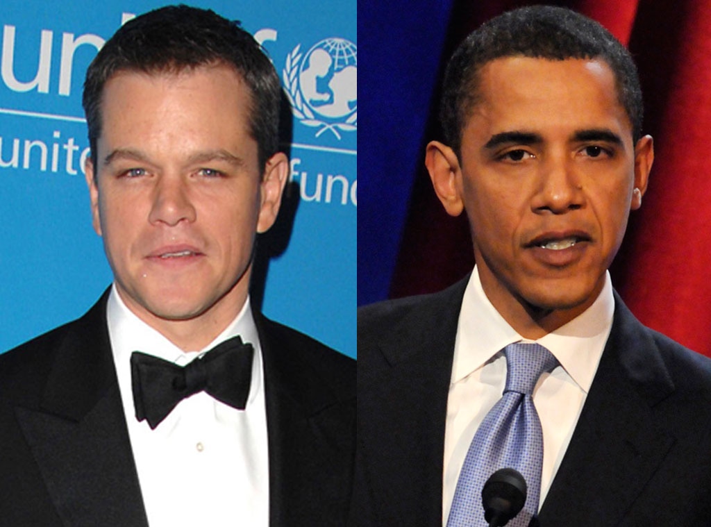 Barack Obama, Matt Damon