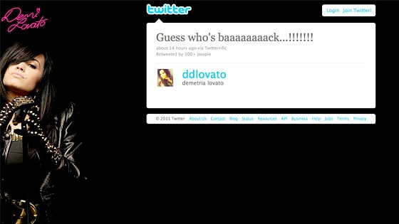 Demi Lovato, Twitter