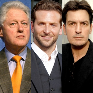 Bill Clinton, Bradley Cooper, Charlie Sheen