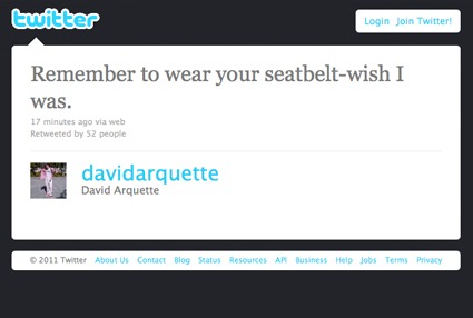 David Arquette, Twitter