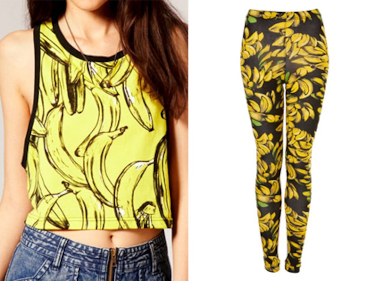 ASOS Banana Crop Tank, Banana Print Leggings