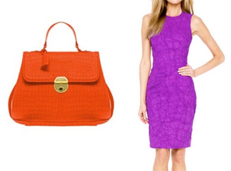 ASOS Faux Croc Lady Bag, MICHAEL KORS Crushed Georgette Dress