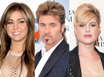 Kelly Osbourne, Miley Cyrus, Billy Ray Cyrus