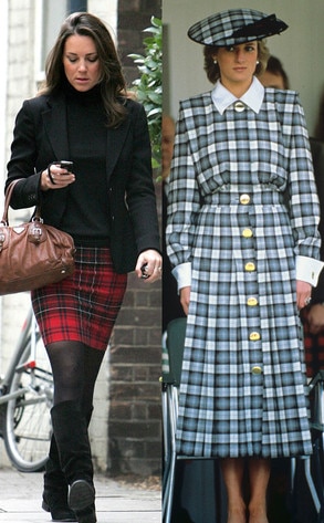 The Plaid Look from Fashion Face-Off! Kate Middleton vs. Princess Diana