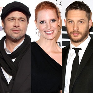 Brad Pitt, Jessica Chastain and Tom Hardy