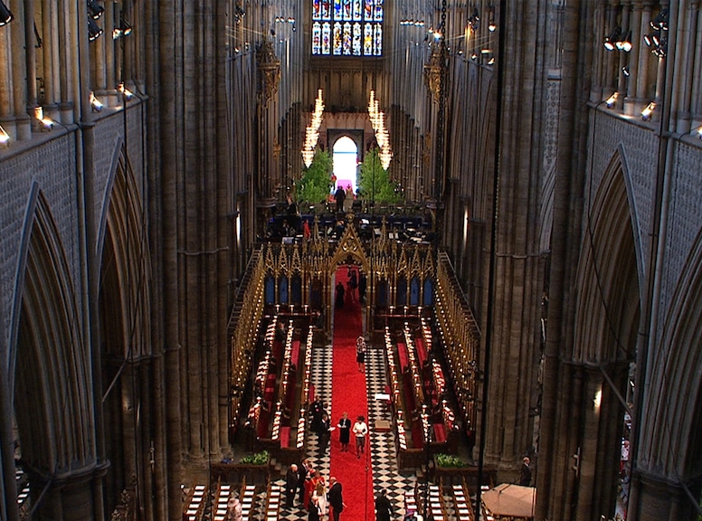 Inside Abbey before Wedding