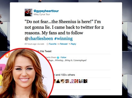 Miley Cyrus, Twitter