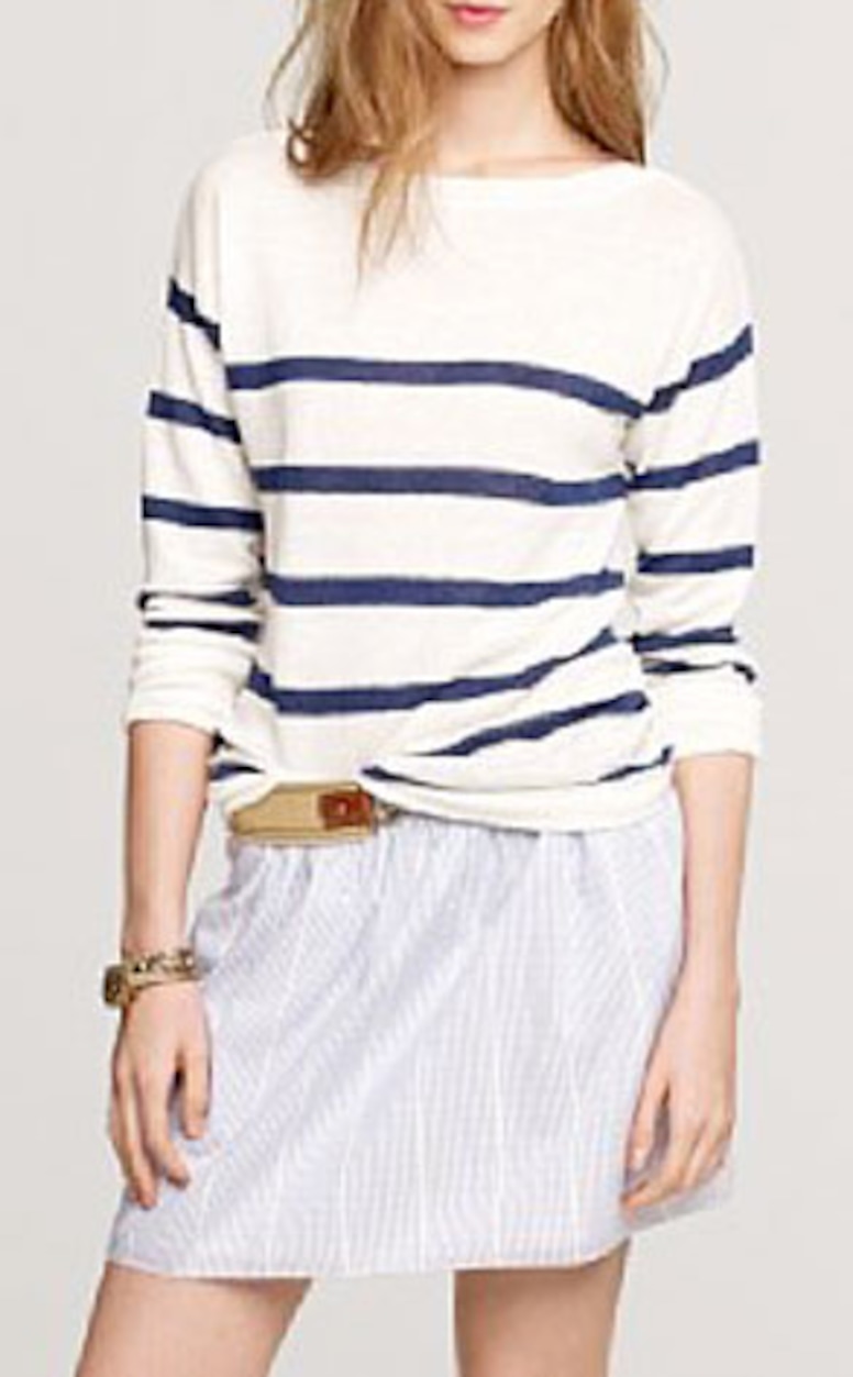 J.Crew Stripe Boatneck Sweater