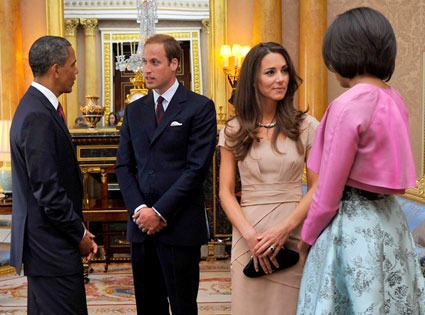 Barack Obama, Michelle Obama, Prince William, Catherine Middleton, Kate Middleton
