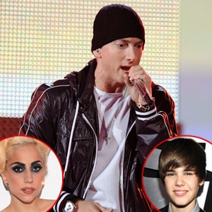 Eminem, Lady Gaga, Justin bieber 