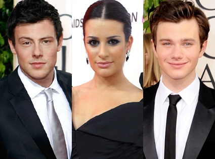 Cory Monteith, Lea Michele, Chris Colfer