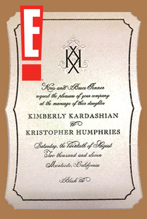 Kim Kardashian Wedding Invitation 3