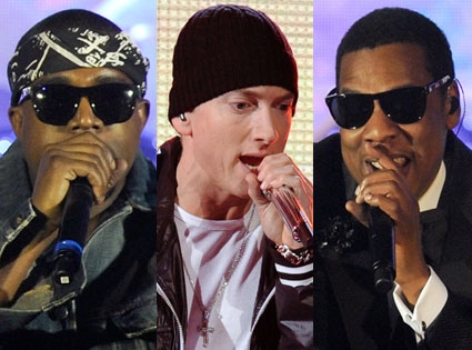 Eminem, Kanye West, Jay Z 