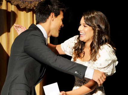 Lea Michele on Meeting Taylor Lautner