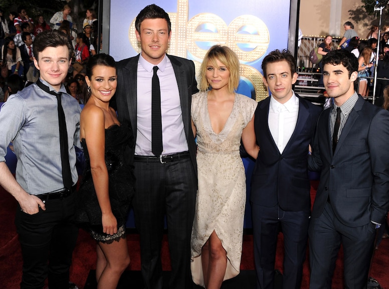 Glee Premiere, Chris Colfer, Lea Michele, Cory Monteith, Kevin McHale, Darren Criss 