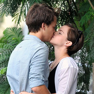 No Wallflowers Here! Emma Watson Locks Lips With Costar Beau Johnny Simmons, image size:1080x1080