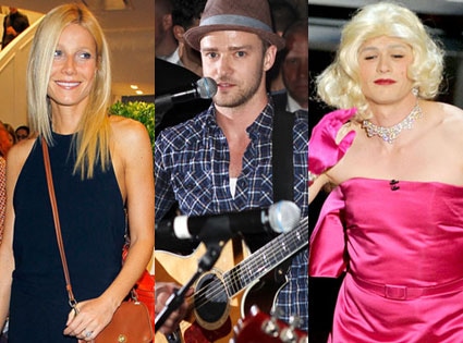 Justin Timberlake, Gwyneth Paltrow, James Franco