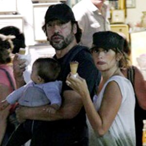 Cute Alert Pen lope Cruz and Javier Bardem Take Baby Leo Out for